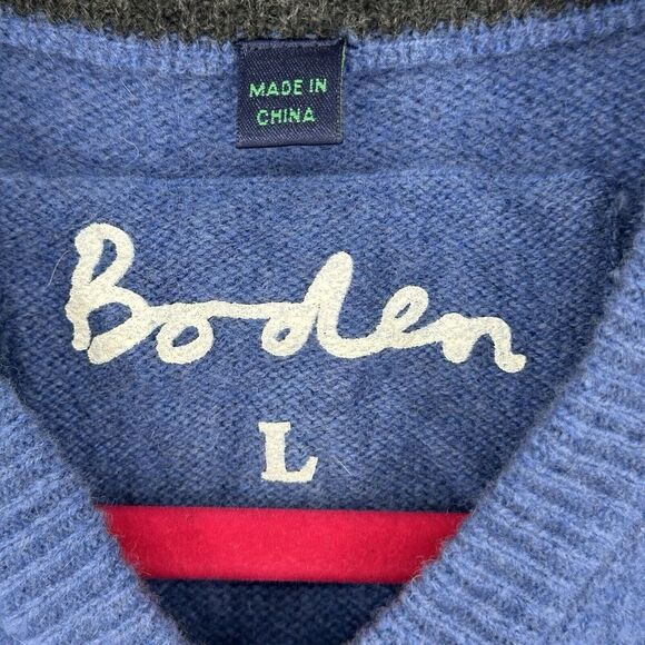 BODEN MEN'S 100% LAMBS WOOL PULL ON SWEATER VEST SIZE LARGE Preppy Cozy Winter - Picture 2 of 9